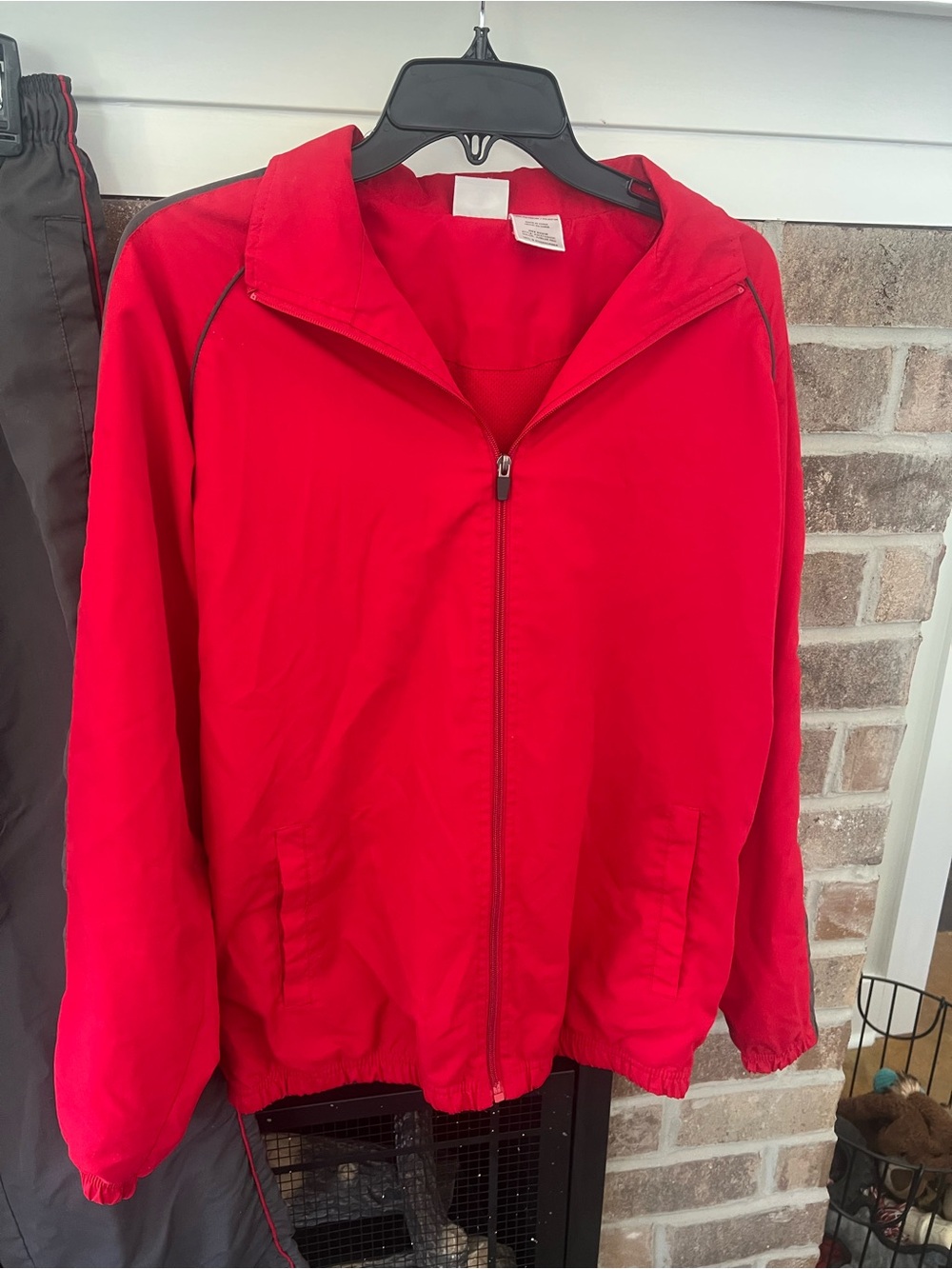 Athletic Works Red Jacket with Gray Track Pants Set - Picture 2 of 6